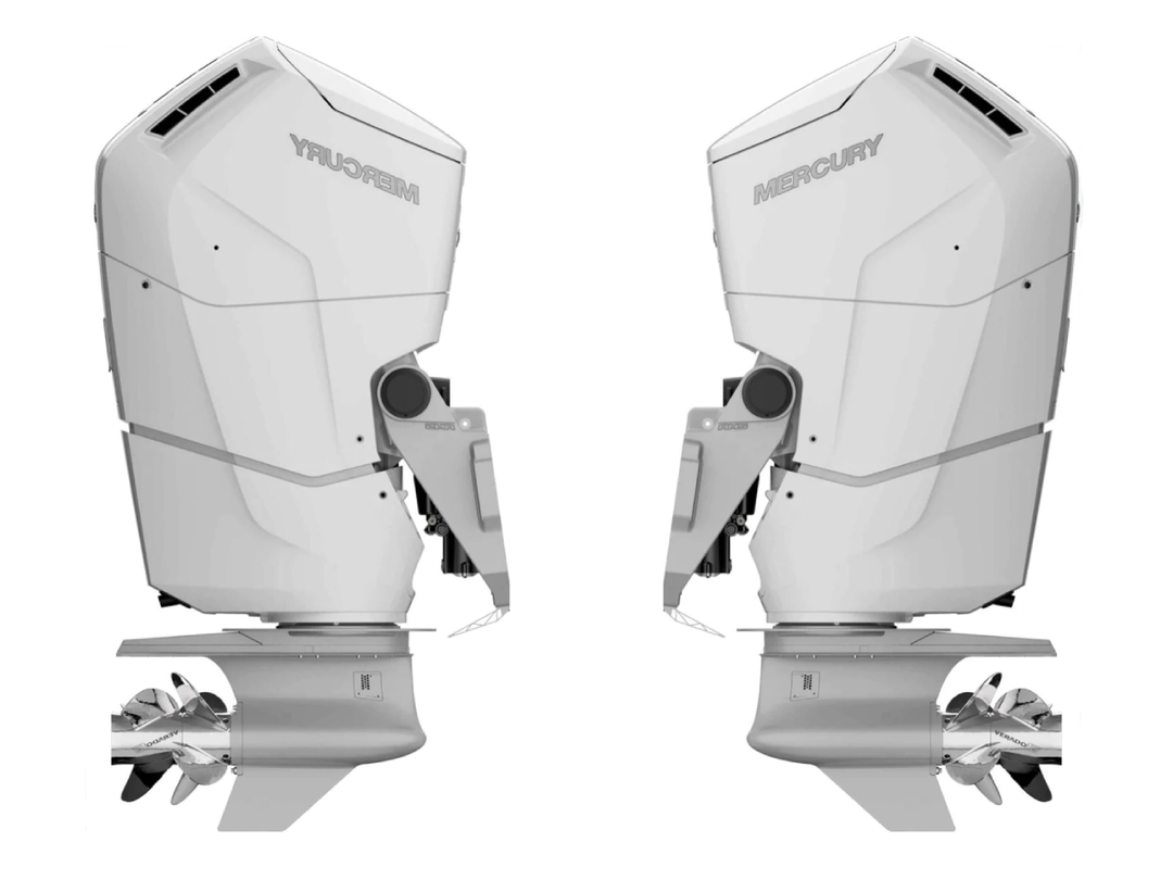 Twin Mercury 600 HP Extra Long Shaft V12 Verado