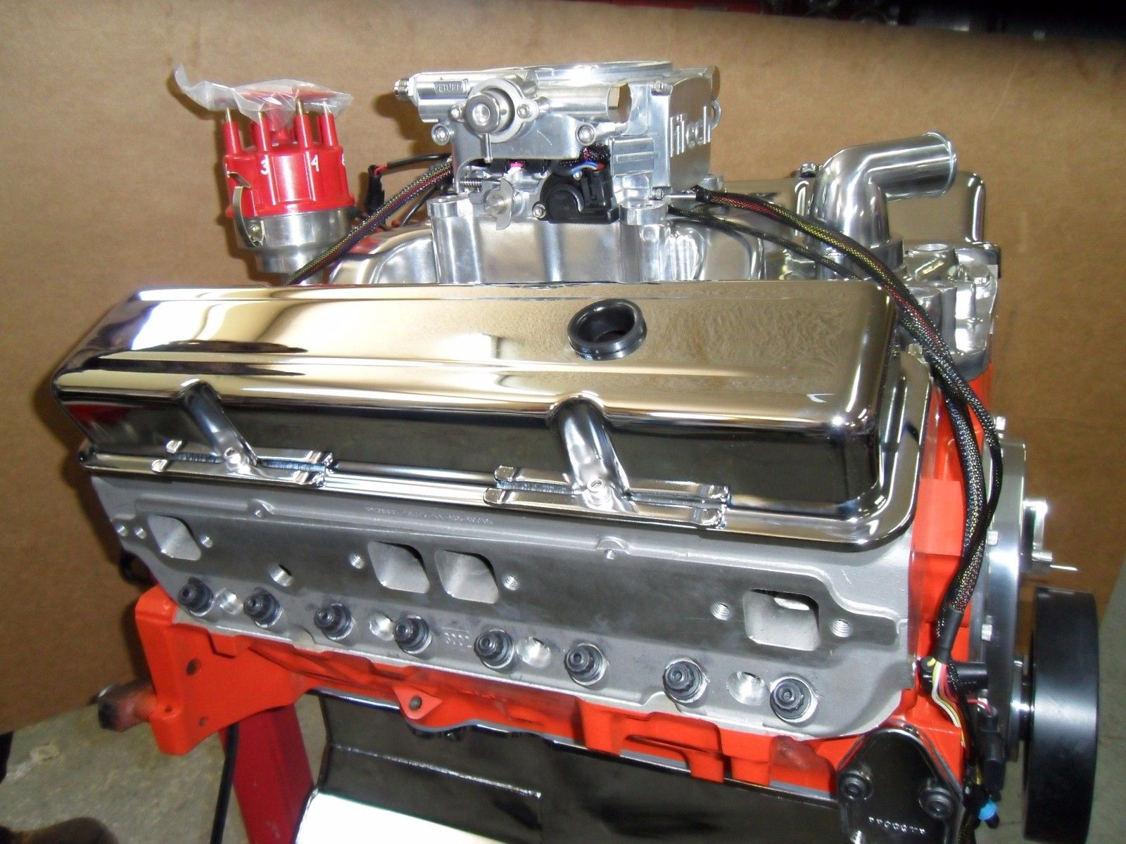 383 CID CHEVROLET ENGINE ALUMINUM HEADS COMPLETE PERFORMANCE MARINE CHEVY 350