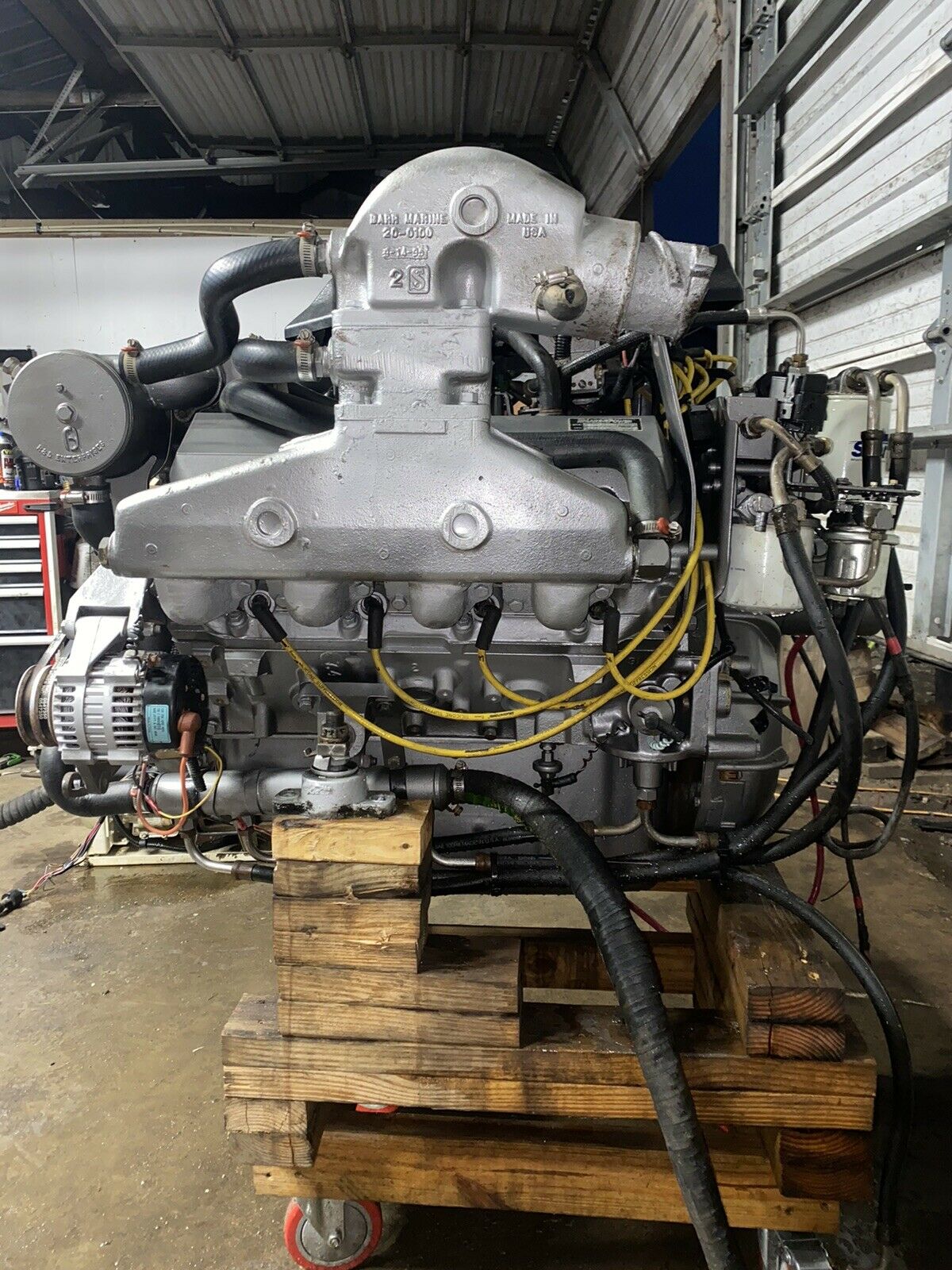 Turn Key OEM Complete Marine Power 7.4L 454 Tbi Motor Freshwater Only 540 Hours - Image 3